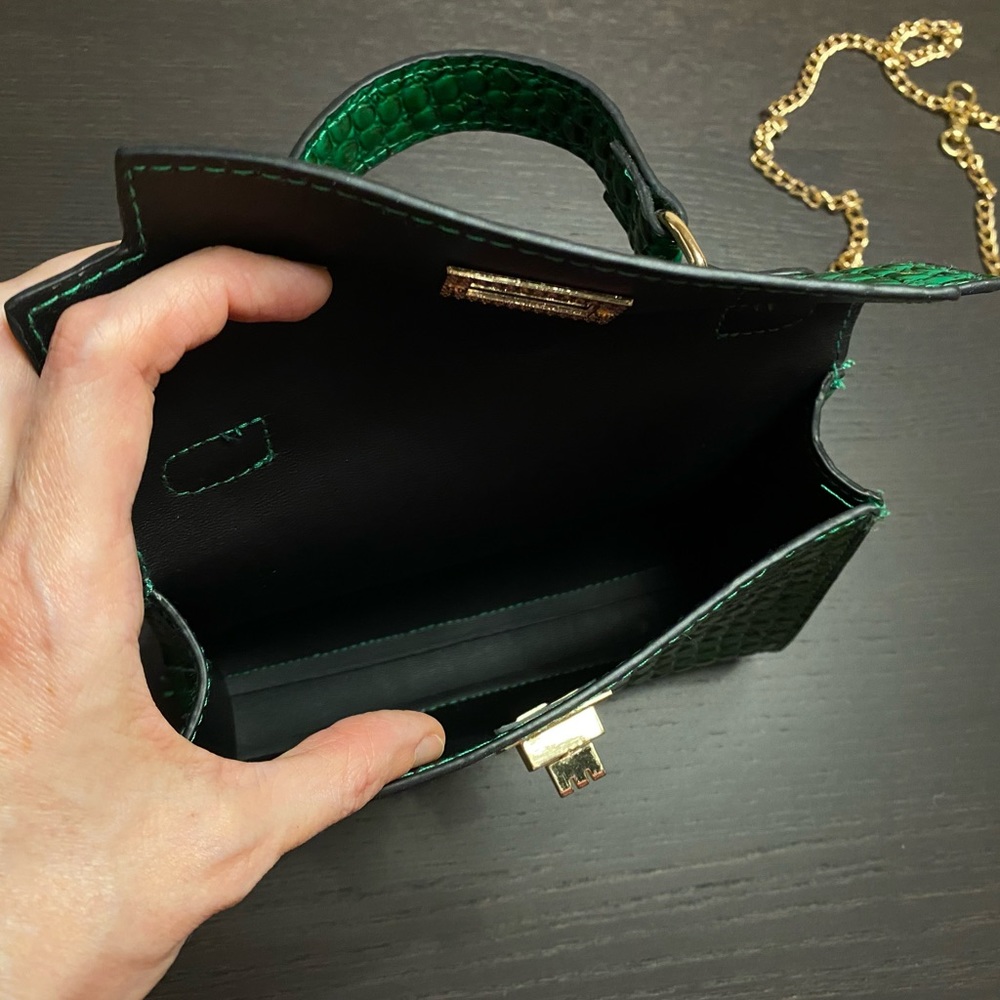 ASOS Green Croc-Embossed Mini Bag - Picture 13 of 16